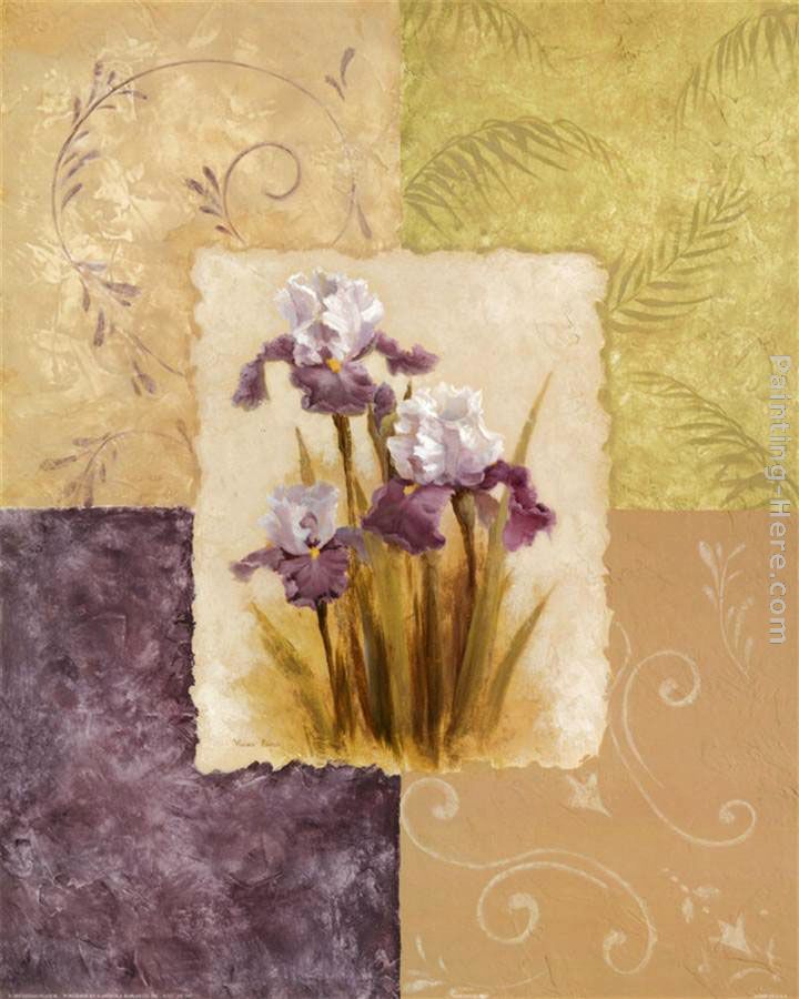 Amethyst Iris painting - Vivian Flasch Amethyst Iris art painting